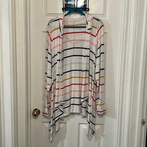 Soft knit multicolored thin material cardigan